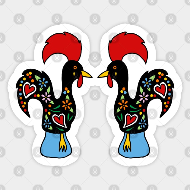 Rooster of Barcelos Sticker by HLeslie Design